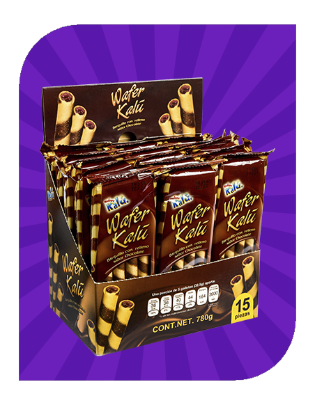 fotografía wafer chocolate 8pzas